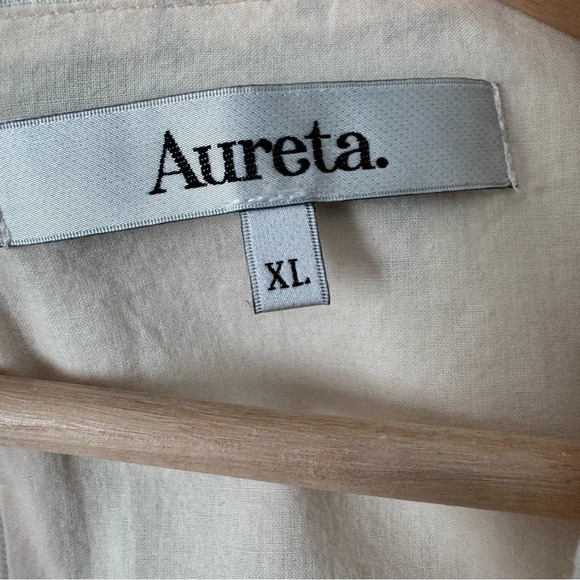 Anthropologie Aureta Studio Side Cutout ivory lavender Midi Dress Size X-Large - Picture 8 of 9